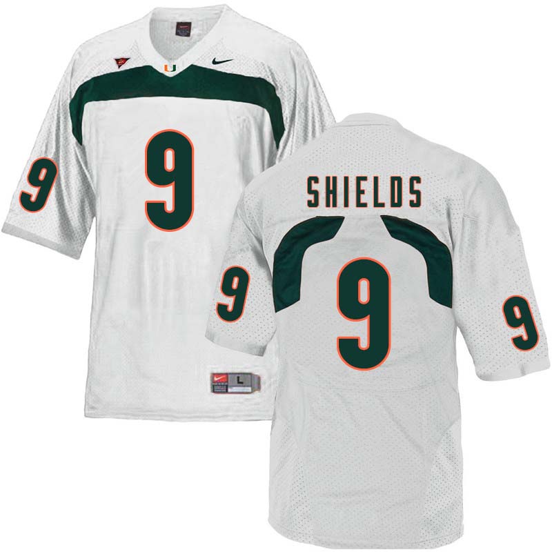 Nike Miami Hurricanes #9 Sam Shields College Football Jerseys Sale-White